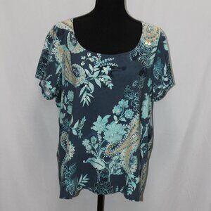 JH Collectables Paisley Floral w/Sequence Top